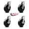Service Caster 12 Inch Extra Heavy Duty Phenolic Wheel Swivel Caster Set with 2 Brakes, 4PK SCC-KP92S1230-PHR-2-SLB-2 - alternate 2